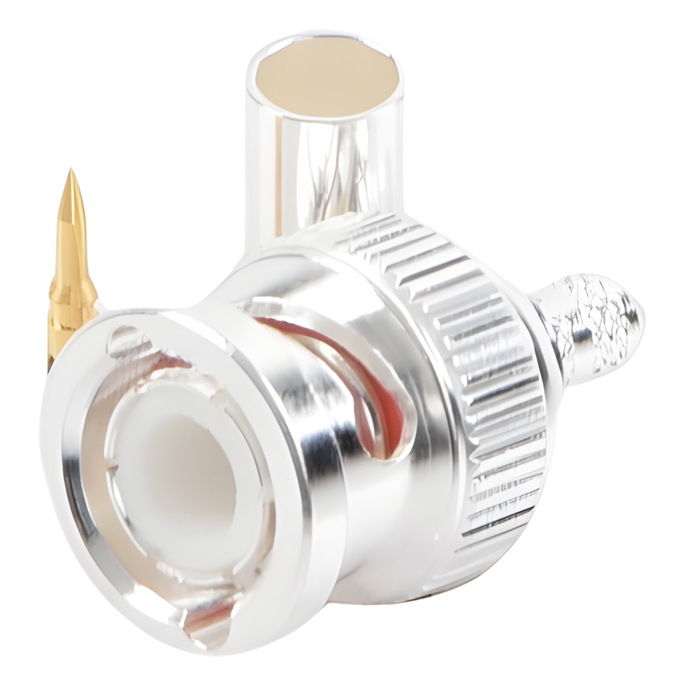 Conector BNC Macho de Anillo Plegable para Cable LP-142, LP-195, LMR-195, RG-58/U, RG-142/U, Plata/Oro/Teflón