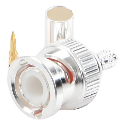 Conector BNC Macho de Anillo Plegable para Cable LP-142, LP-195, LMR-195, RG-58/U, RG-142/U, Plata/Oro/Teflón