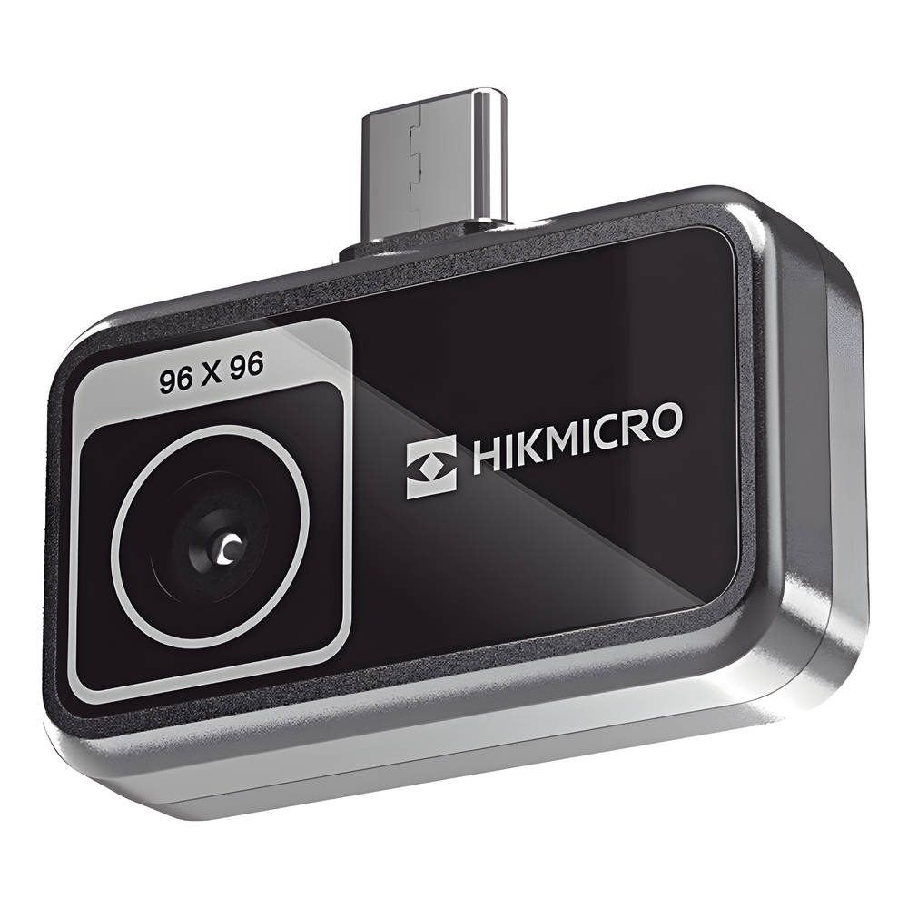 MiniE - Cámara Termográfica para Smartphone / Resolución IR 96 x 96 (9,216 píxeles) / SuperIR / Rango de -20°C a 400°C / Precisión ±2°C o ±2%