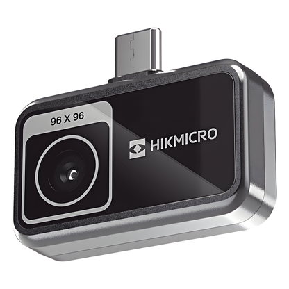 MiniE - Cámara Termográfica para Smartphone / Resolución IR 96 x 96 (9,216 píxeles) / SuperIR / Rango de -20°C a 400°C / Precisión ±2°C o ±2%