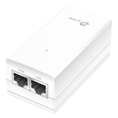 Inyector PoE Pasivo de 48V (18 Watts) / 2 puerto 10/100/1000 Mbps / Plug and Play / Montaje en Pared