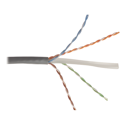 Bobina de Cable UTP Reelex, de 4 Pares, Desempeño Cat6, LS0H (Bajo Humo, Cero Halógenos), Color Gris, 24 AWG, 305 Metros (1000 Pies)