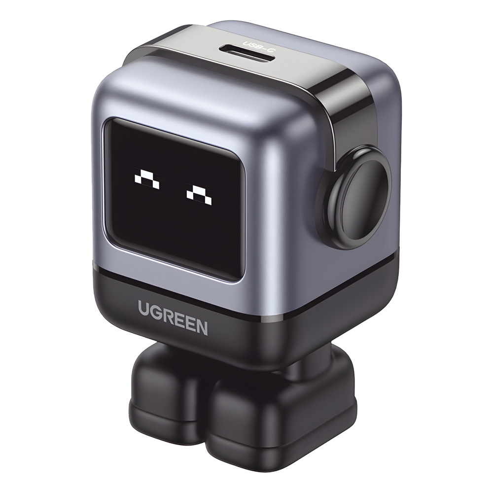 Cargador Mini GaNRobot 30W serie UNO | 1 USB-C de Carga Rápida | Tecnología GaN II | Multiprotocolo PD/QC/SCP/FCA | Carga Inteligente | Pantalla LED