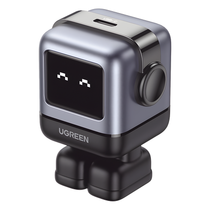 Cargador Mini GaNRobot 30W serie UNO | 1 USB-C de Carga Rápida | Tecnología GaN II | Multiprotocolo PD/QC/SCP/FCA | Carga Inteligente | Pantalla LED