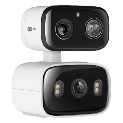 Cámara de Seguridad Dual PTZ / 2 Lentes 2K+2K (3MP cada uno) / 3x Claridad Telefoto / IP65 Exterior / IA Inteligente / Seguimiento Sincronizado