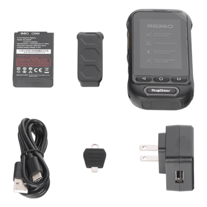 Radio PoC LTE RugGear RG360 / Altavoz 2W 105 dB / 3GPP Mission-Critical PTT / IP68 y MIL-STD-810H / Batería Extraíble 3000 mAh / 197 g / Multi APN