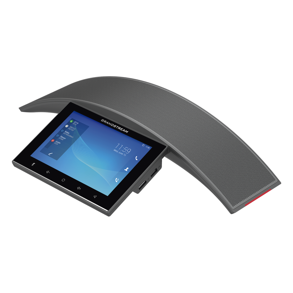 Teléfono - Audioconferencias IP Android 10, 12 líneas SIP con 12 cuentas, pantalla táctil 8", puertos Gigabit, Wi-Fi, Bluetooth, PoE, codec Opus