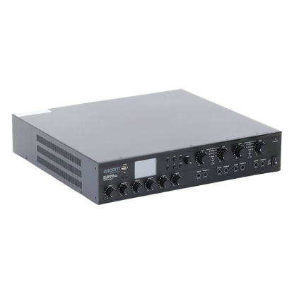 Amplificador Mezclador Matricial | 4 zonas | 240w por canal | 6 entradas | Receptor de medios