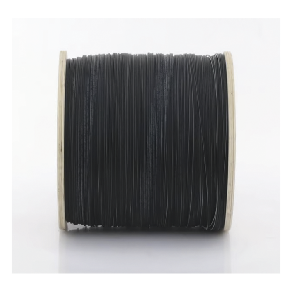 Carrete de 2 Kilómetros de Fibra Óptica Drop Plana, Interior/Exterior G.657A2 Monomodo de 1 Hilo (Unifibra), Dieléctrica, Forro Negro, Compatible con