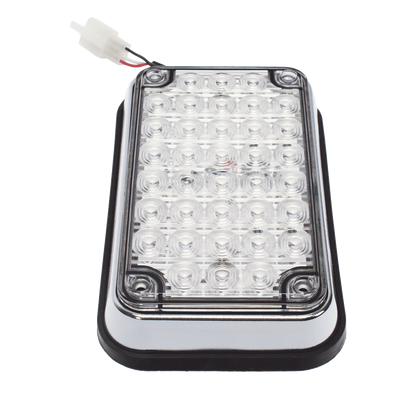 Luz de Advertencia de 6X4", Bicolor Rojo/Claro, Ideal para Ambulancias