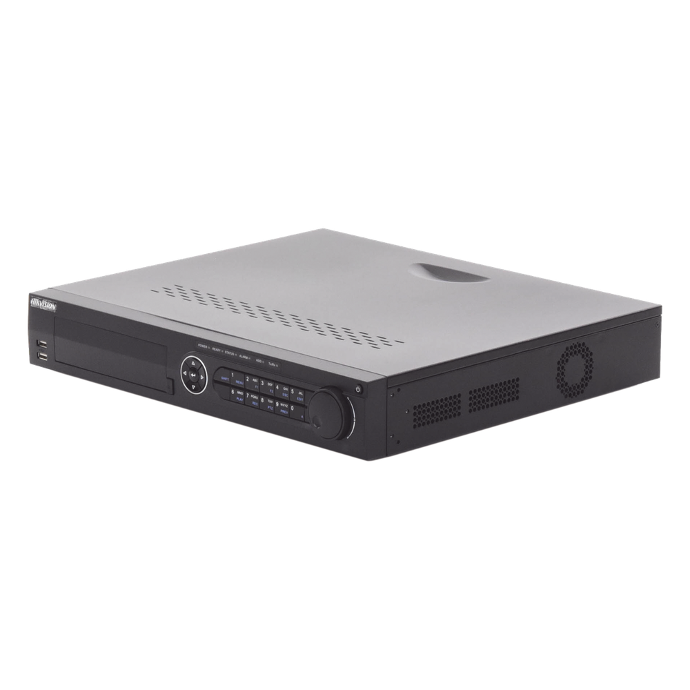 DVR 32 Canales TurboHD + 16 Canales IP / 3K Lite / 5 Megapixel Lite / 4 Bahías de Disco Duro / Audio por Coaxitron / AcuSense / POS / Videoanalisis