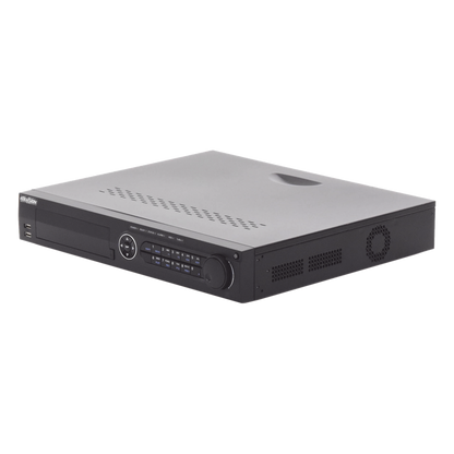 DVR 32 Canales TurboHD + 16 Canales IP / 3K Lite / 5 Megapixel Lite / 4 Bahías de Disco Duro / Audio por Coaxitron / AcuSense / POS / Videoanalisis