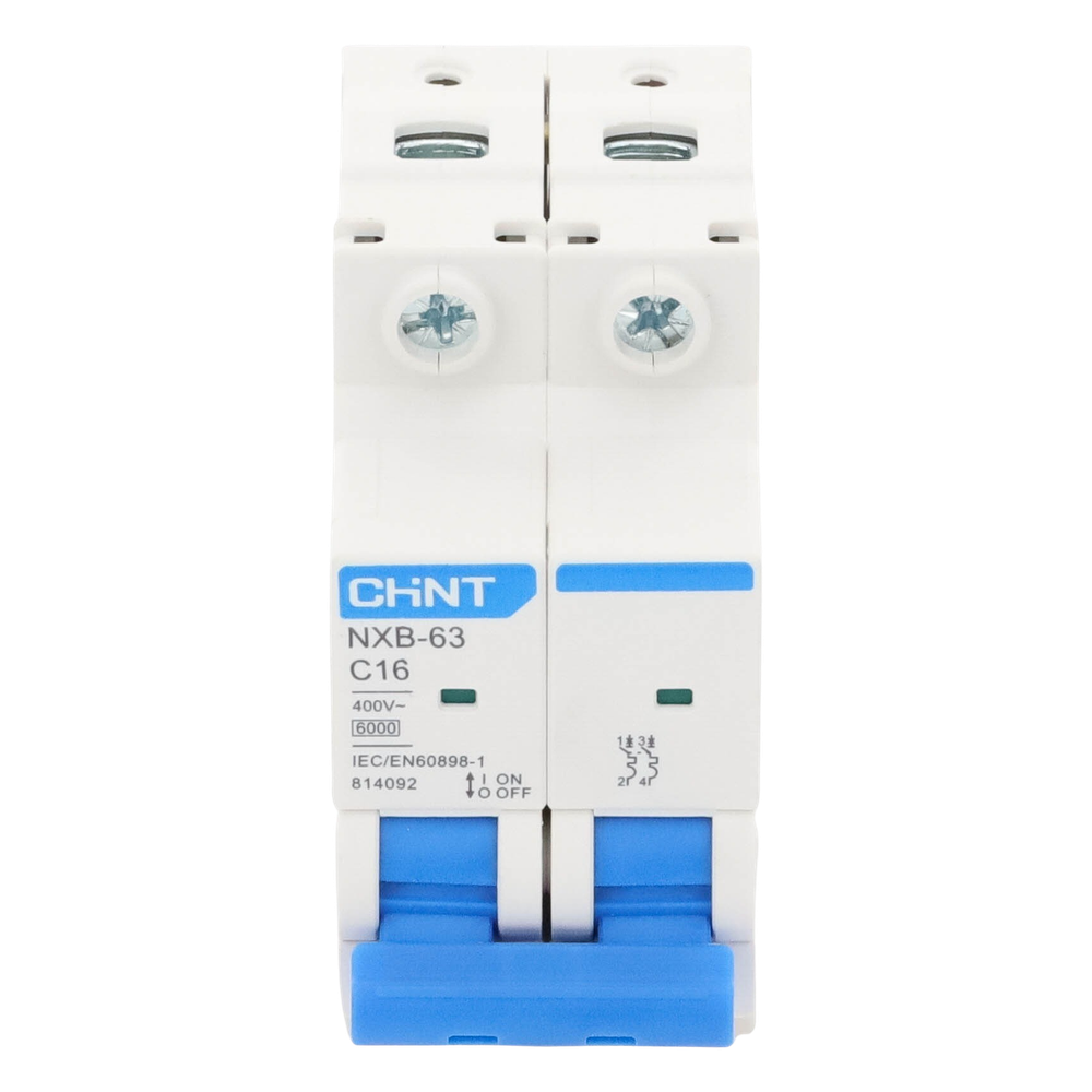 Pastilla para Riel Din, 2 Polos, 16 Amp, Vca:110/415v, 6kA, Catálogo: NXB632PC16.
