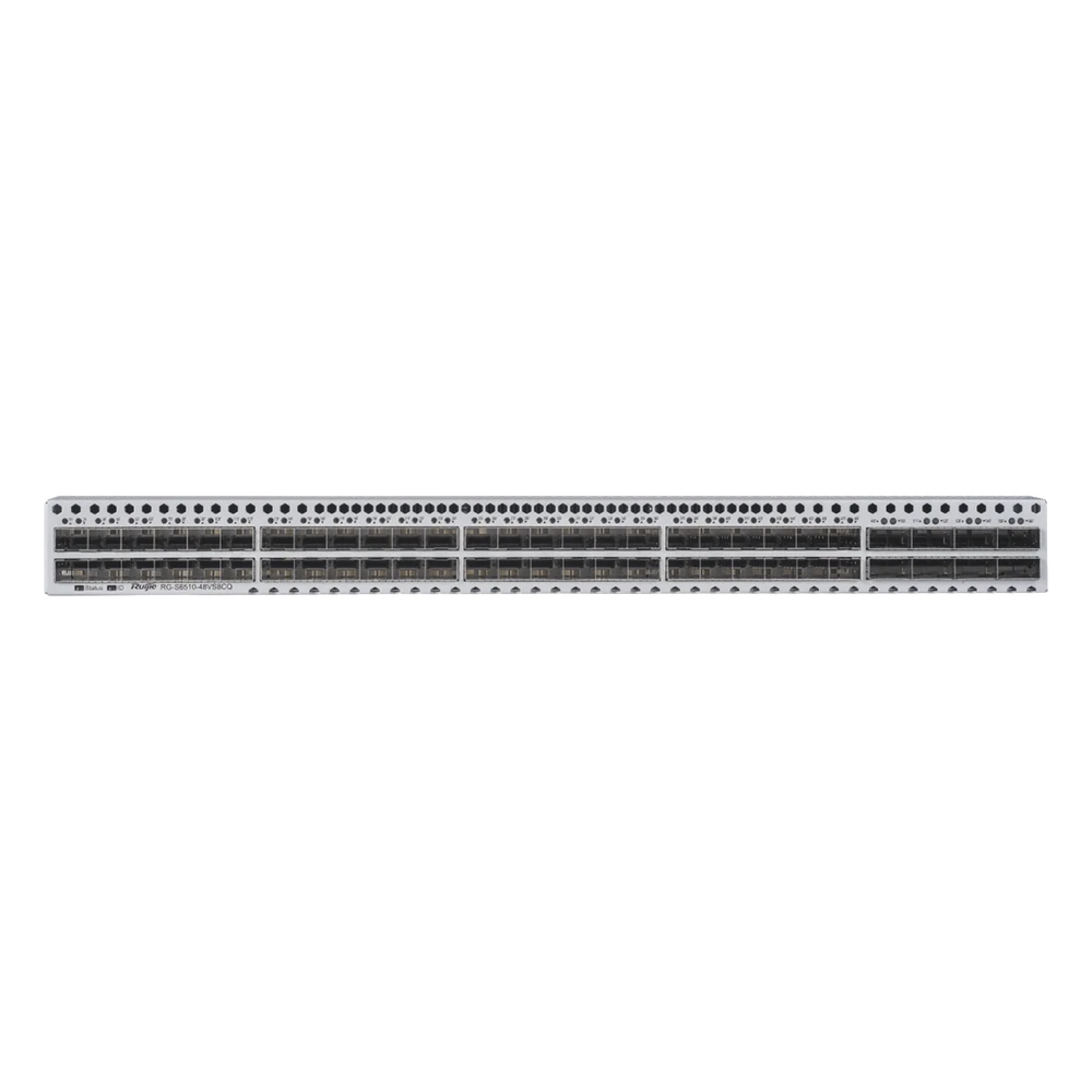 Switch Data Center 25G/100G / 48 Puertos SFP28 25G + 8 QSFP28 100G / 4.0 Tbps 2000 Mpps RDMA RoCEv2 / Capa 3 VXLAN EVPN Spine-Leaf BGP OSPF / M-LAG