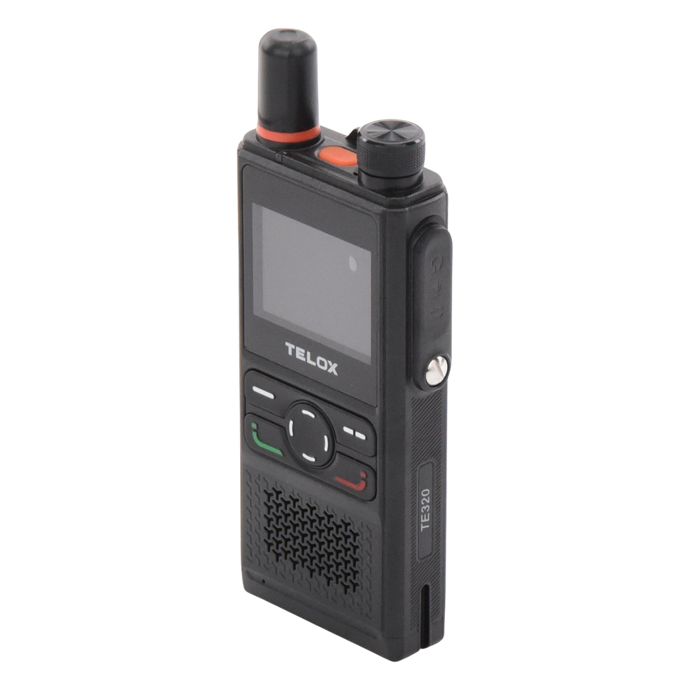 Radio PoC 4G LTE TELOX TE320 / Audio 3W con Cancelación de Ruido / IP67 Resistente a Agua y Polvo / Batería 4000 mAh (48 hrs) / Doble SIM LTE Global