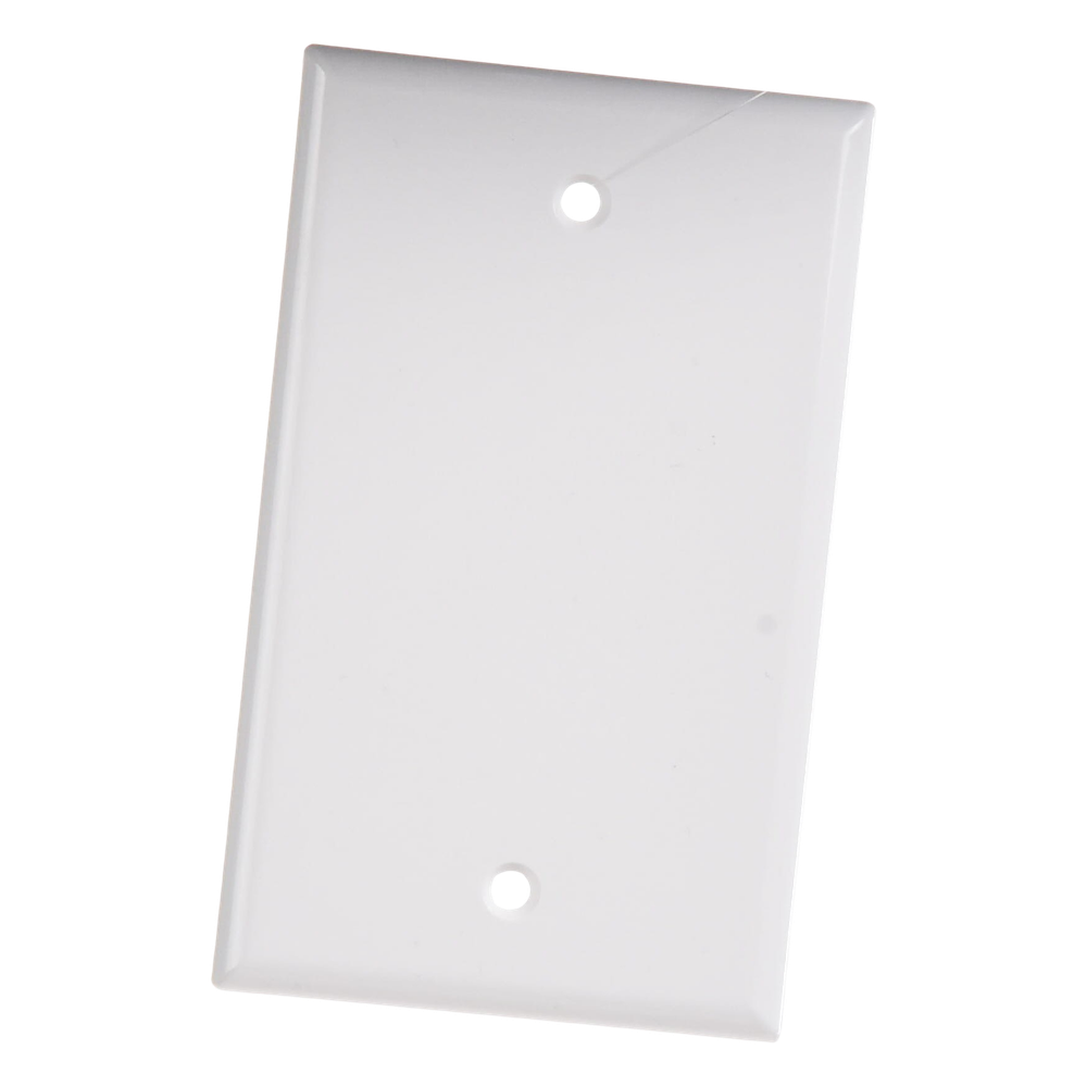 Placa de Pared Ciega Universal, Color Blanco