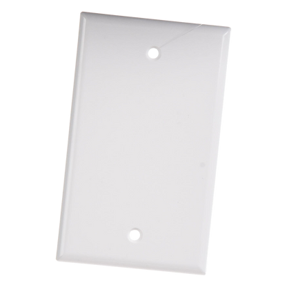 Placa de Pared Ciega Universal, Color Blanco