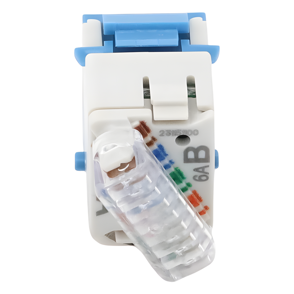 Jack Ultramax Cat6a, Utp, Tipo Keystone, Color Azul, Punch Down