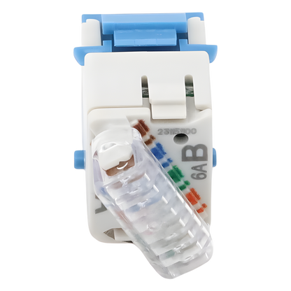 Jack Ultramax Cat6a, Utp, Tipo Keystone, Color Azul, Punch Down