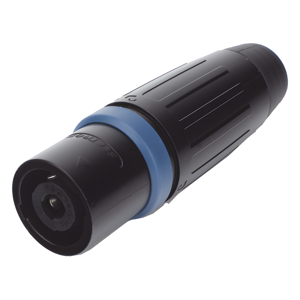 Speakon Conector de cable macho de 4 polos, carcasa negra, cable AWG10, 30A