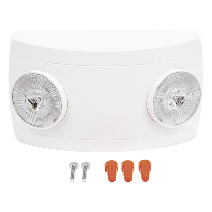 Luz de Emergencia LED / Doble LED 1W 150 lúmenes / Batería Ni-Cd 3.6V 900mAh / 90 min Autonomía / Voltaje Universal 127-240 VAC / UL 5VA / Blanco