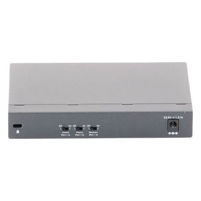 Switch PoE no Administrable de escritorio / 6 puertos 10/100 Mbps / 4 puertos PoE af/at / Presupuesto 67 W / Modo Extensor hasta 250 m / Calidad