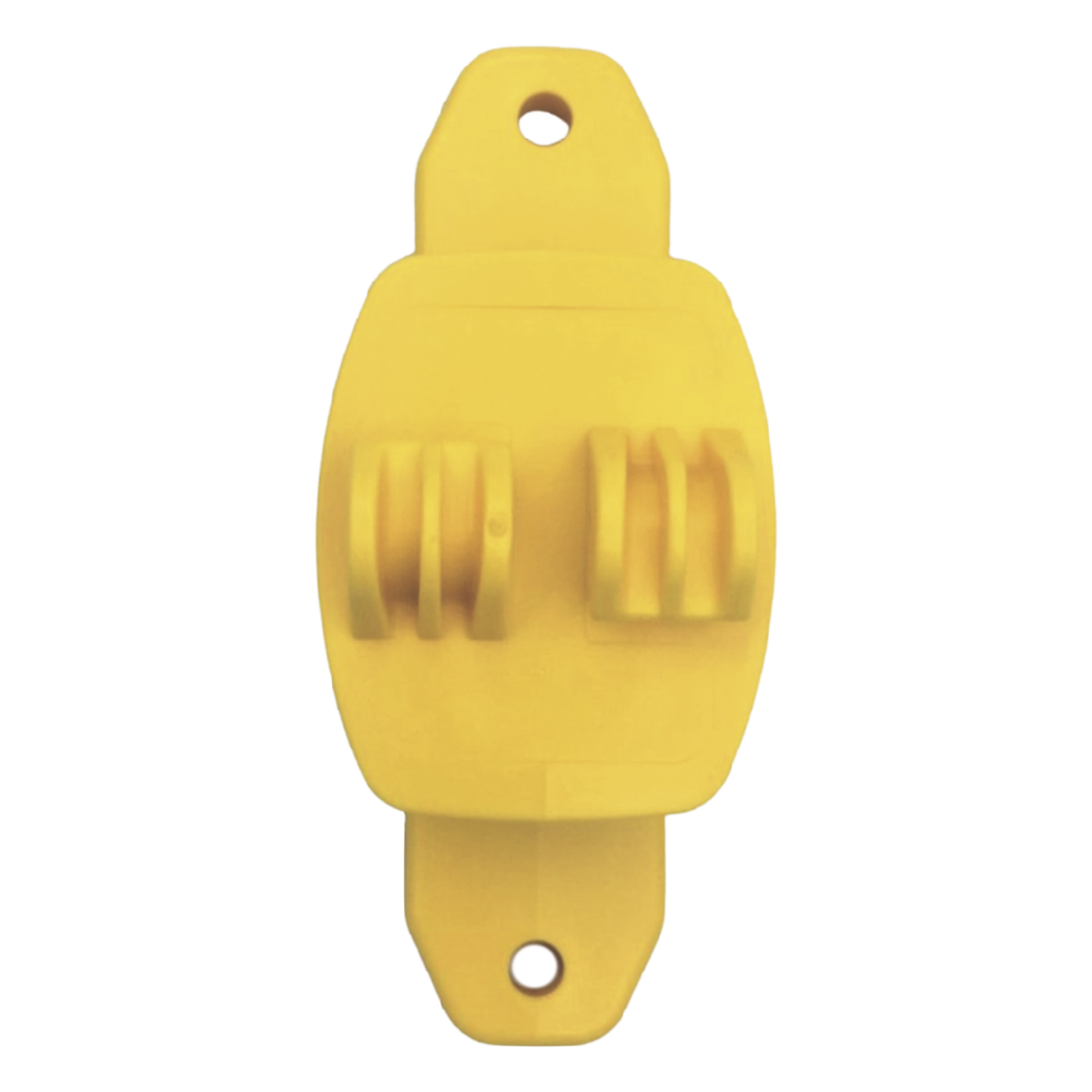 Aislador de Paso Amarillo Reforzado para Cercos Eléctricos / Aislamiento hasta 18 kV / Resistente a Clima Extremo / Polipropileno y Policarbonato