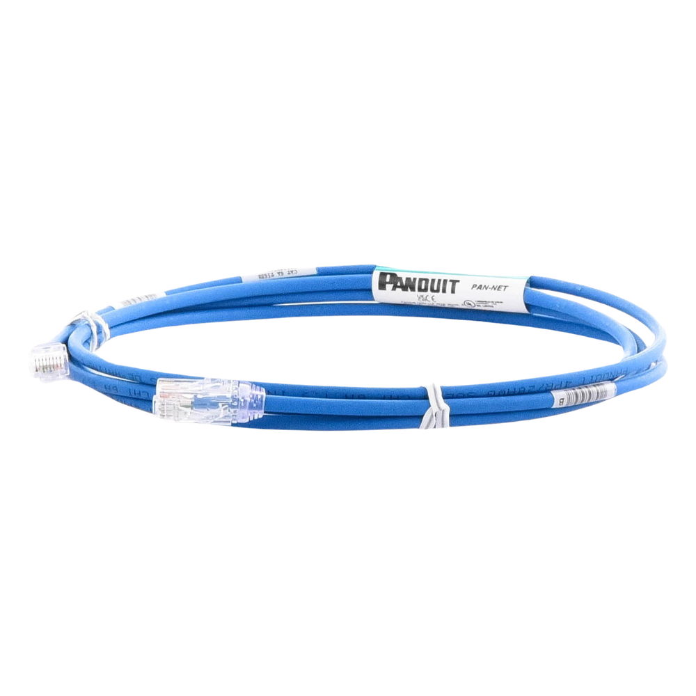 Cable de Parcheo UTP Cat6A, CM/LSZH, Diámetro Reducido (28AWG), Color Azul, 2.13 Metros (7 Pies)