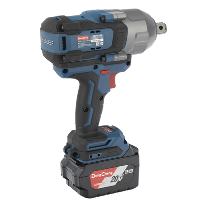 Llave de Impacto Inalámbrica de 20V, Entrada de 3/4 in, Incluye 2 Baterías de 6Ah, Cargador y Estuche