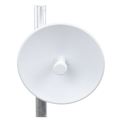 PowerBeam airMAX M5, larga distancia, frecuencia 5 GHz (5170-5875 MHz) con antena tipo plato de 25 dBi