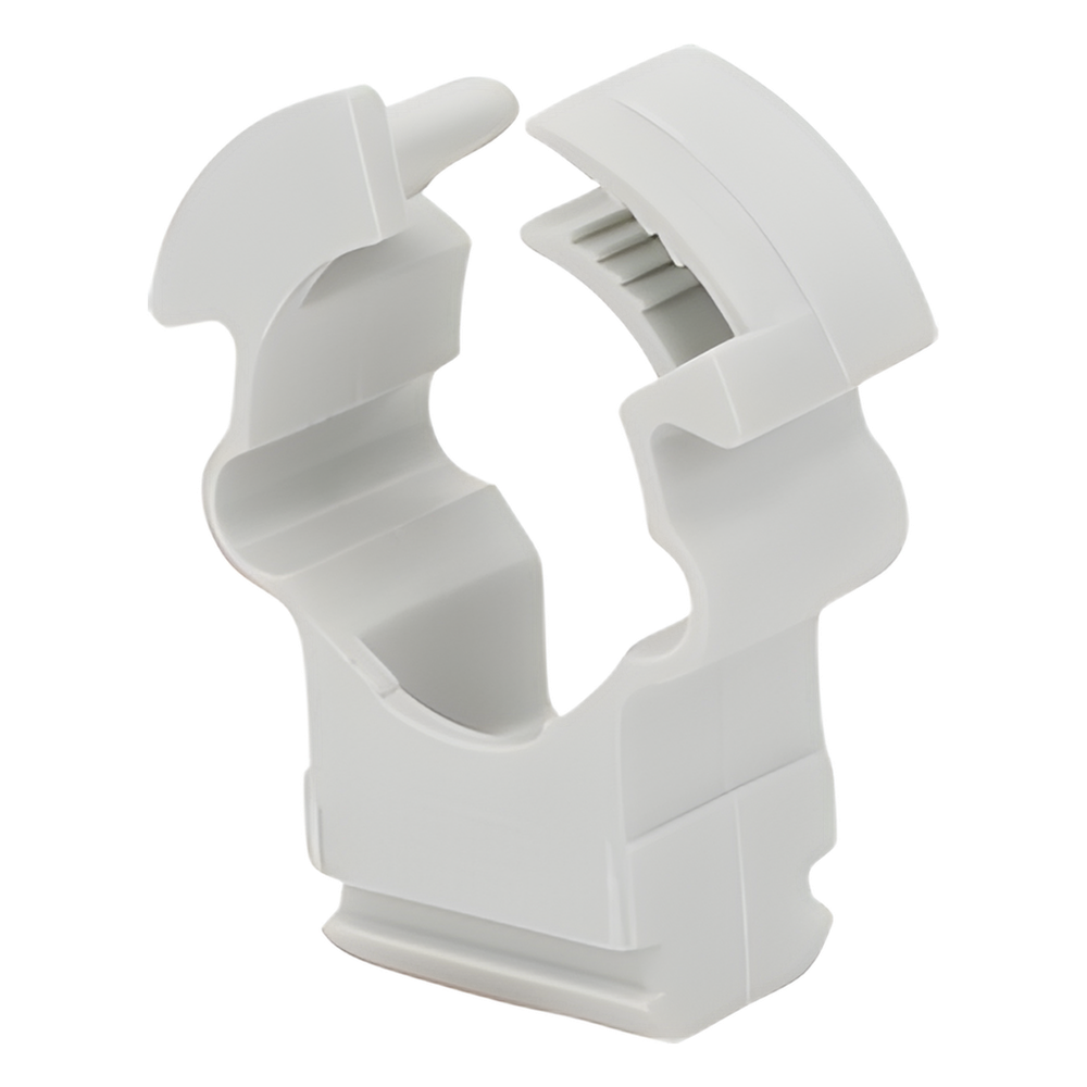 Soporte de collar (Abrazadera), PVC Auto-extinguible, cerrado para tubería de 16 mm