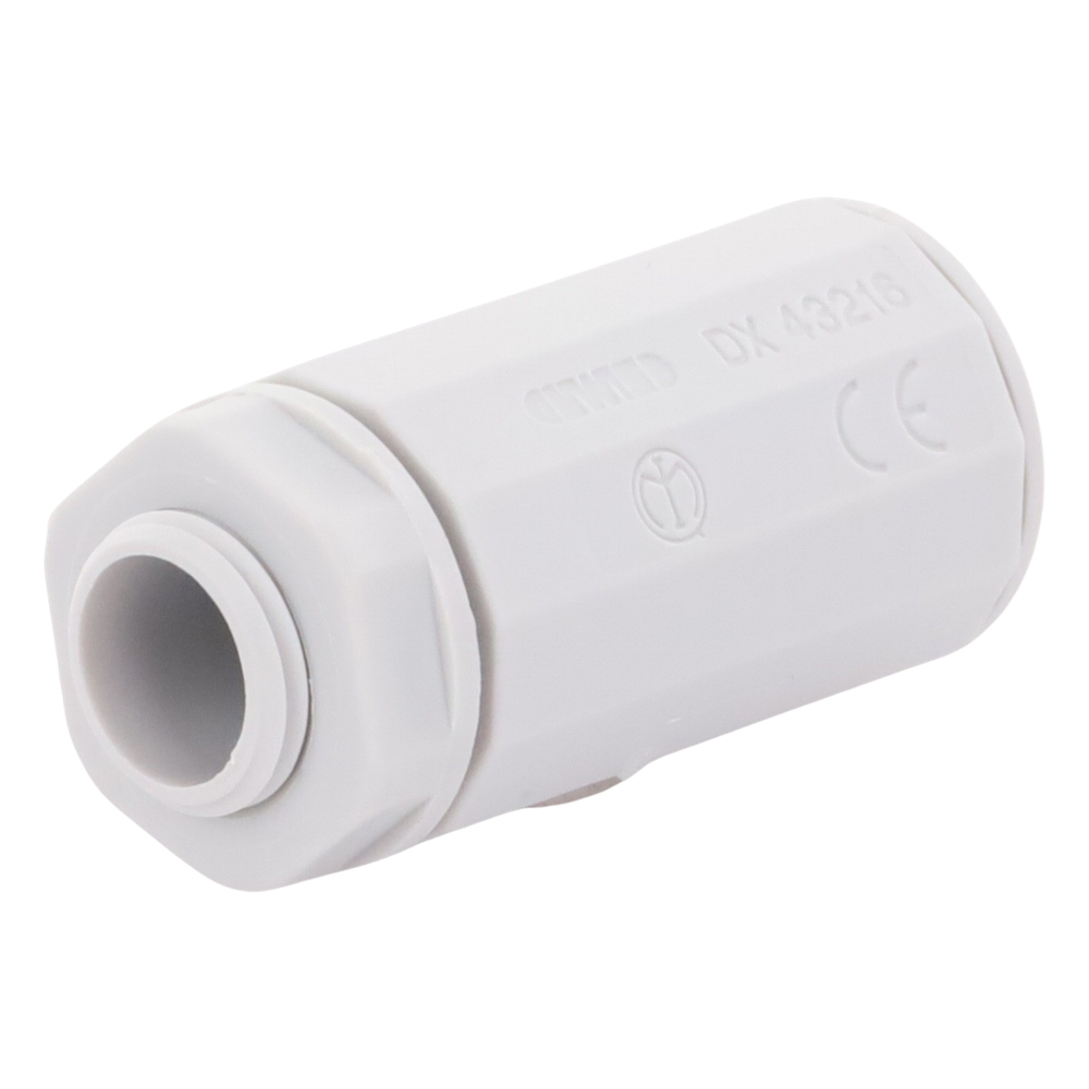 Conector de tubería rígida a caja (Racor), PVC Auto-extinguible, de 16 mm