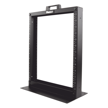 Rack de Dos Postes Estándar de 19 in, Rieles Numerados y Roscados #12-24, Fabricado en Aluminio, 13 Unidades de Rack, Color Negro