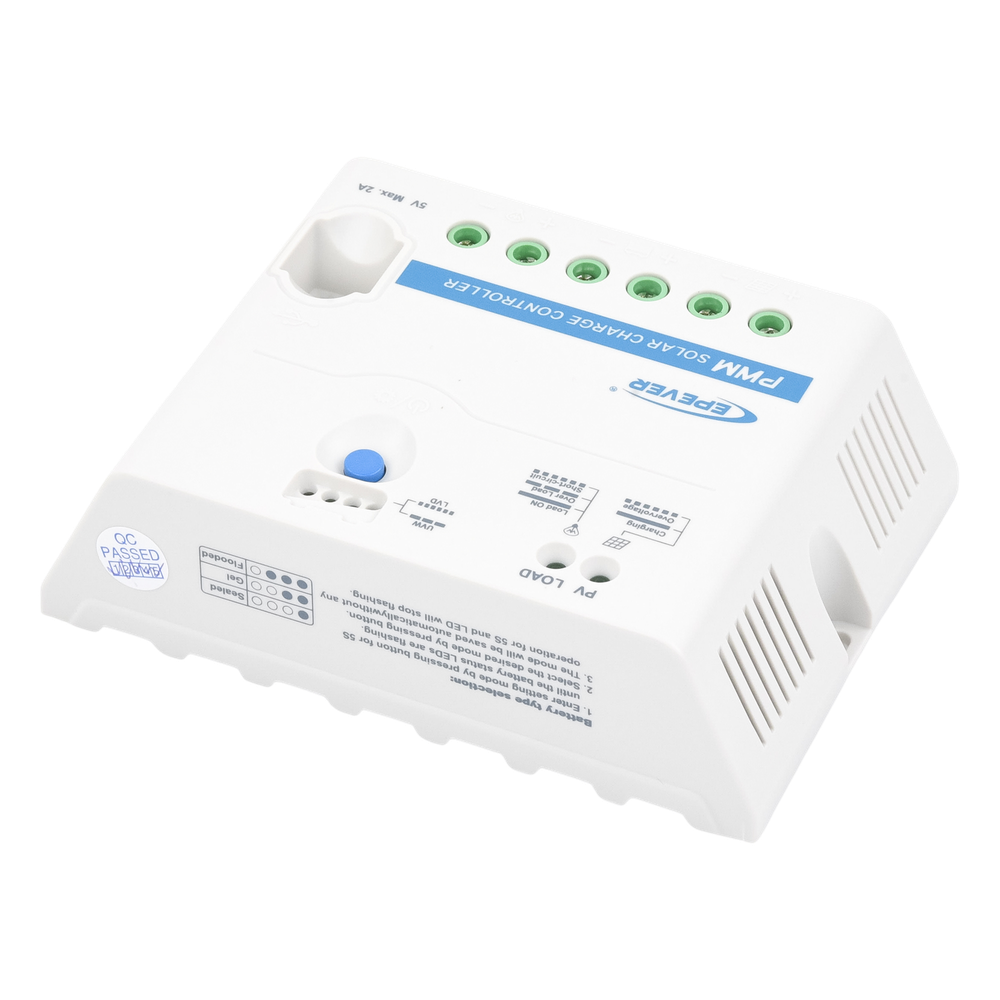 Controlador Solar PWM 12/24 V 30 A, Salida USB