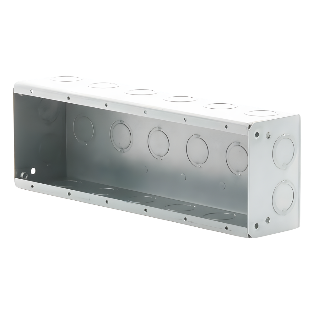 Caja de 6 Gang/Profundidad 2 1/2"/28 Entradas 1/2"-3/4".