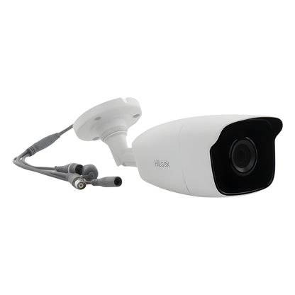 Bala TURBOHD 2 Megapíxeles (1080p) / Gran Angular 103º / Lente 2.8 mm / METAL / IR EXIR Inteligente 40 mts / Exterior IP66 / TVI-AHD-CVI-CVBS / dWDR