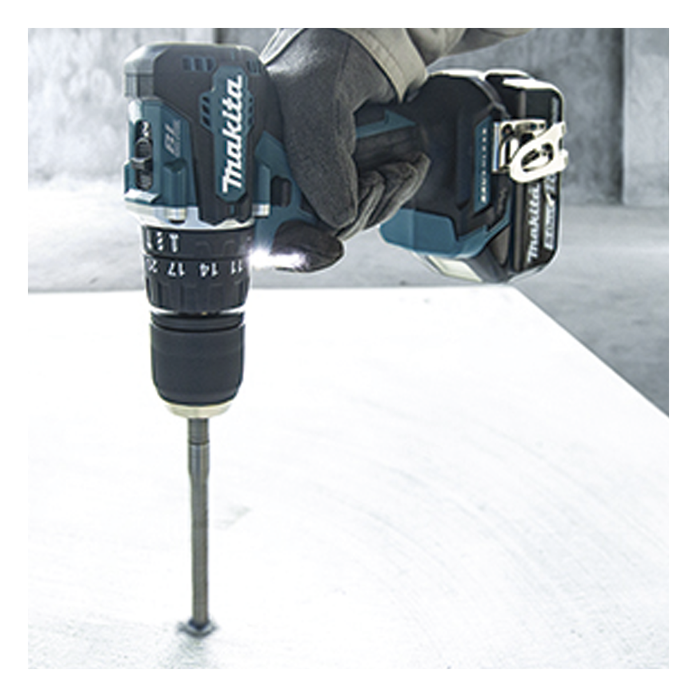 Rotomartillo/Taladro Inalámbrico SIN CARBONES, Broquero de 1/2", 1,700 RPM, 18V, Torque: 42 N.m C/2 Bat. (1.5Ah) y Cargador.