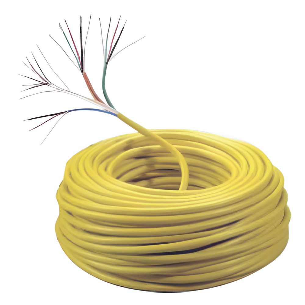 Carrete de Cable de 305 Metros (1000 Pies) / Color Amarillo / Compuesto por 6x22 AWG blindado, 4x18 AWG, 4x22 AWG, y 2x22 AWG / Para Aplicaciones en