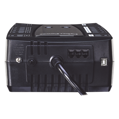 UPS de 750 VA/450 W, Topología Línea Interactiva, Entrada 120 Vca NEMA 5-15P, Tipo Gabinete Compacto, Con 12 Tomas NEMA 5-15R