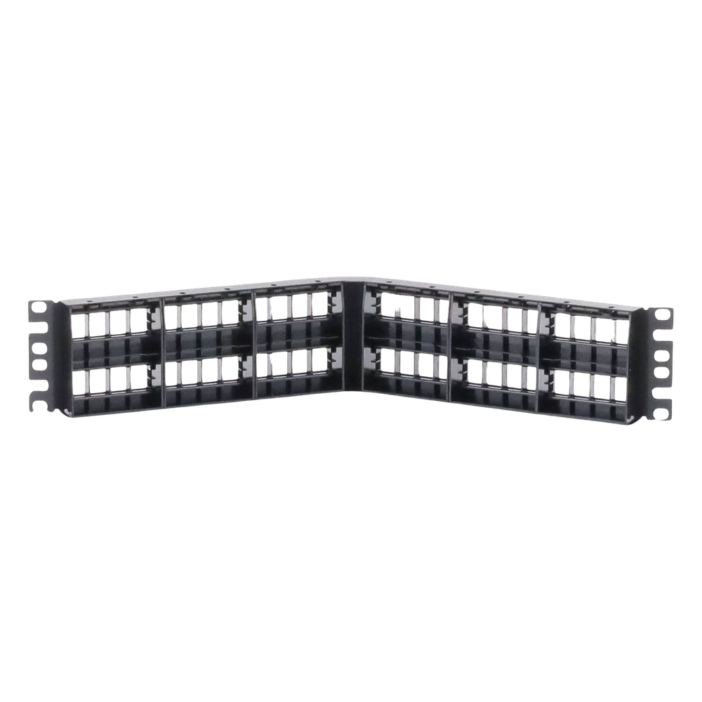 Panel de Parcheo Modular Keystone (Sin Conectores), Angulado, de 48 Puertos, 2UR