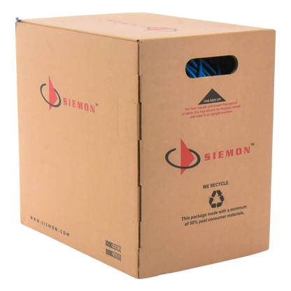 Bobina de Cable UTP Reelex, de 4 Pares, Alto Desempeño Cat6, PVC (CM), Color Azul, 23 AWG, 305 Metros (1000 Pies)