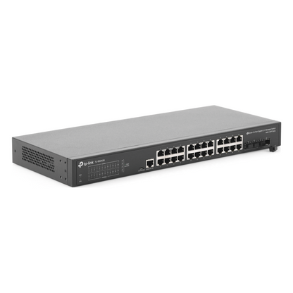 Switch Omada SDN Administrable / 24 puertos Gigabit y 4 puertos SFP+ / Funciones sFlow, QinQ y QoS / Administración centralizada OMADA