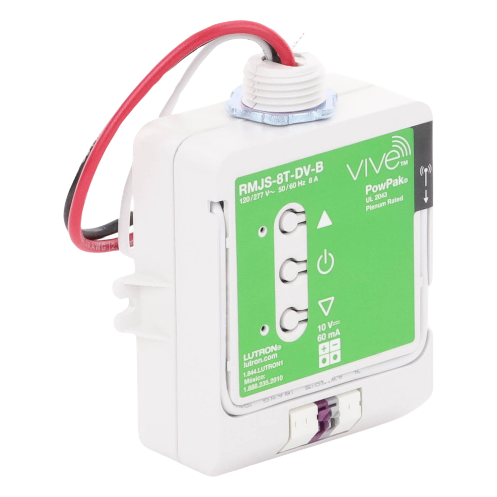 Módulo de atenuación inalámbrico PowPak con control 0-10 V, 8 A, 120/277 V, para balastros y drivers LED, compatible con controles Pico, sensores