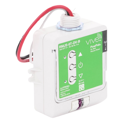 Módulo de atenuación inalámbrico PowPak con control 0-10 V, 8 A, 120/277 V, para balastros y drivers LED, compatible con controles Pico, sensores