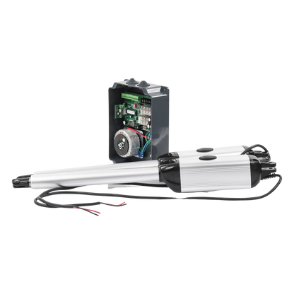 Kit de brazos para automatizar portones vehiculares abatibles de 2 hojas/ 3 Mts / 300 Kg / Uso solo residencial / Compatible con respaldo de energía