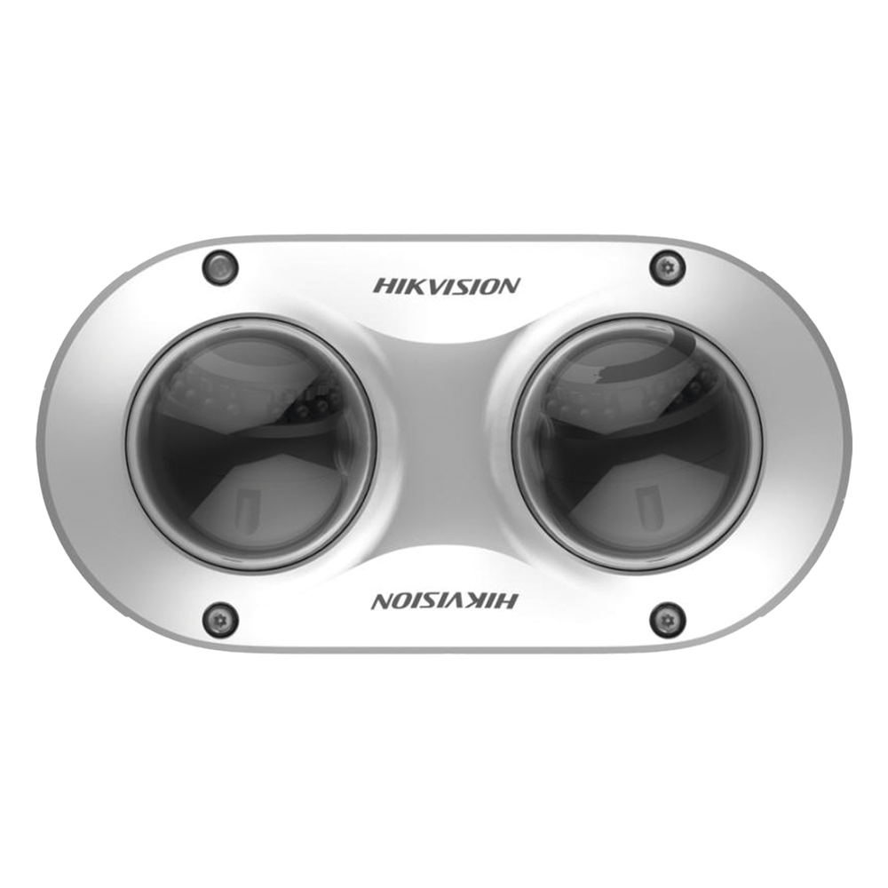 PanoVu Series / Lente Dual de 4 Megapixel / 2 Lentes Fijos de 2.8 mm / Recomendado para Pasillos o Esquinas / IP67 / IK10 / PoE / WDR 120 dB / 10 mts
