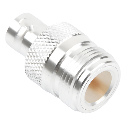 Adaptador en Línea, de Conector N Hembra a BNC Hembra, Plata/ Oro/ Teflón