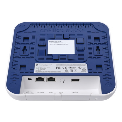 Access Point WiFi cnPilot e600 Indoor para alta cobertura y densidad de usuarios, Doble Banda, Wave 2, MU-MIMO 4X4, antena Beamforming