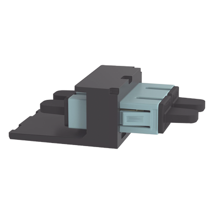 Módulo Acoplador SC Duplex, para Fibra Óptica Multimodo OM3/OM4, Tipo Mini-Com, Color Aqua