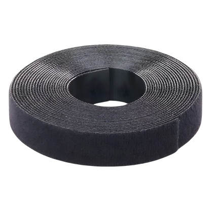 Rollo de Cinta de Contacto, de 15 Pies (4.5m) de Largo, 19.1 mm de Ancho, Color Negro